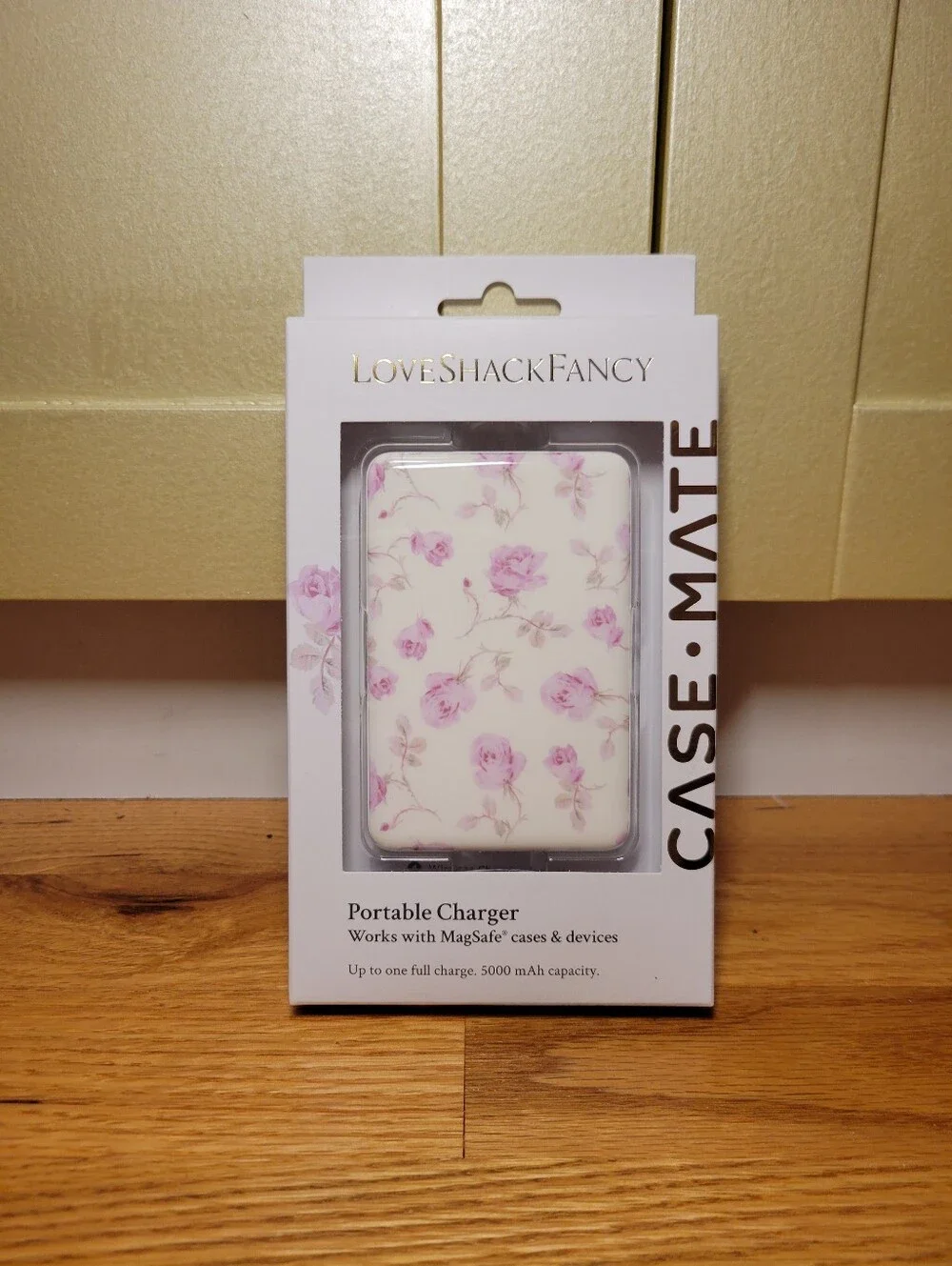 NWT LoveShackFancy x Target Case-Mate Magnetic Battery Pack Ribbon Rosa Flora 5k